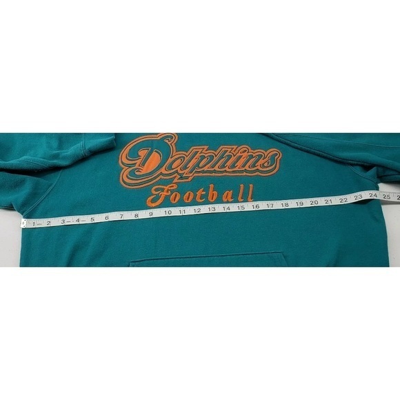 VINTAGE MIAMI DOLPHINS HOODIE SWEATSHIRT PULLOVER - Picture 8 of 9